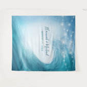 Ocean Elegant Beach Wedding Backdrop Tapestries Wandkleed (Voorkant (horizontaal))