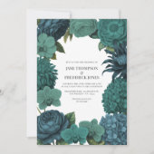 Ocean Emerald, Deep Lagoon & Tidepool Teal Bruilof Kaart (Voorkant)