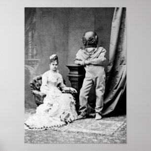 Ocean Empress and Deep Zee Diver - Circa 1880 Poster