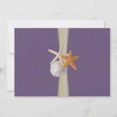 Ocean en Burlap Paarse repetitie diner Kaart (Achterkant)