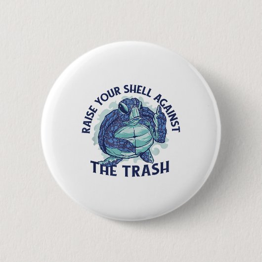 Ocean Environmental Protection Schildpad _1 Ronde Button 5,7 Cm (Voorkant)