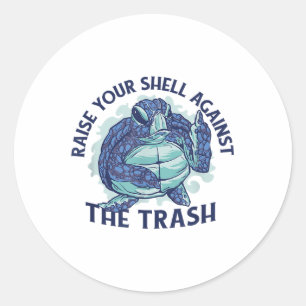Ocean Environmental Protection Schildpad _1 Ronde Sticker