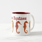 Ocean Equines Tweekleurige Koffiemok (Voorkant rechts)
