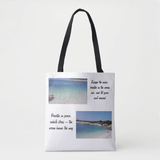 Ocean Escape - Motivatie strand Canvas tas (Voorkant)