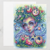 Ocean Eyes Mermaid Fantasy Girl Zee Art Kaarten (Voorkant / Achterkant)