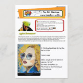 ‘ocean eyes’ Painting on a Small-Scale Print  Kaart (Achterkant)