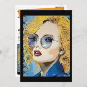 ‘ocean eyes’ Painting on a Small-Scale Print  Kaart (Voorkant / Achterkant)