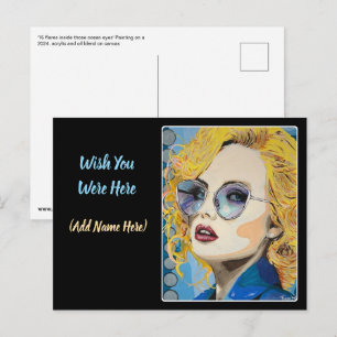 'Ocean Eyes' Schilderij op een  Briefkaart