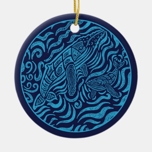 Ocean Family Humpback Whales Ornament (Voorkant)