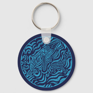 Ocean Family Humpback Whales Sleutelhanger