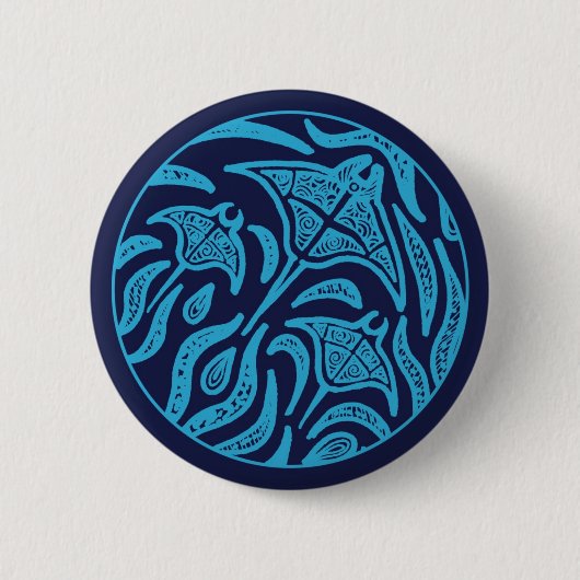 Ocean Family Manta Rays Button (Voorkant)