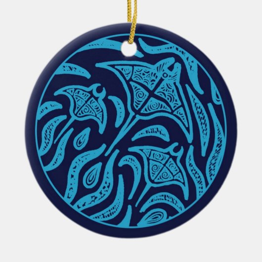 Ocean Family Manta Rays Ornament (Voorkant)