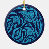 Ocean Family Manta Rays Ornament (Achterkant)