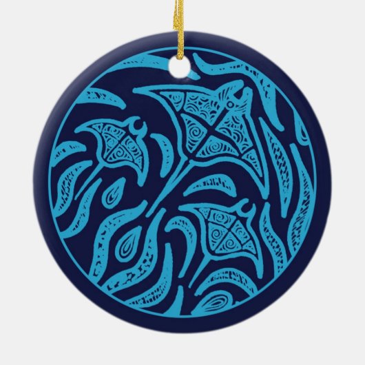 Ocean Family Manta Rays Ornament (Achterkant)