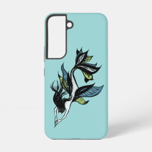 Ocean Fantasie Blauw Groene Artistieke Zeemeermin Samsung Galaxy Hoesje