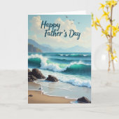 Ocean Fathers Day Golven Kaart (Gele Bloem)