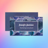 Ocean Faux Glitter Paarse Blauwe Lavendel Elegant Visitekaartje