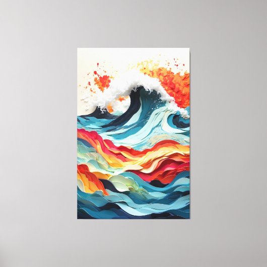 Ocean Fire Dance Canvas Afdruk (Voorkant)