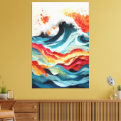 Ocean Fire Dance Canvas Afdruk (Insitu (Woonkamer))