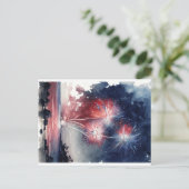 Ocean Fireworks-Briefkaart Briefkaart (Staand voorkant)