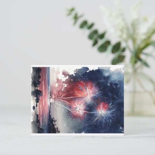 Ocean Fireworks-Briefkaart Briefkaart (Staand voorkant)
