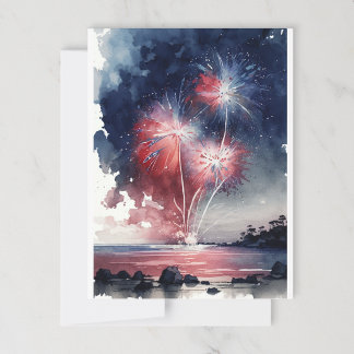 Ocean Fireworks-Briefkaart Briefkaart
