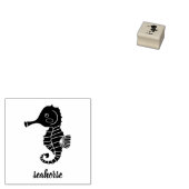 Ocean Fish Silhouette Baby Seahorse Rubberstempel (Gestempeld)