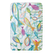 Ocean Fish Swimming Blue Modern Illustratie Badmat (Voorkant Verticaal)