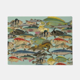 Ocean Fish Vist tropische vis exotisch kleurig Deurmat