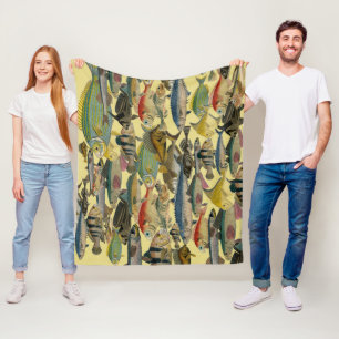 Ocean Fish Vist tropische vis exotisch kleurig Fleece Deken