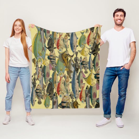 Ocean Fish Vist tropische vis exotisch kleurig Fleece Deken (In situ)