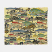 Ocean Fish Vist tropische vis exotisch kleurig Fleece Deken (Voorkant (Horizontaal))