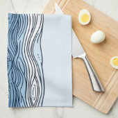 Ocean Floor - Abstracte keukenhanddoek (Quarter Fold)