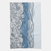 Ocean Floor - Abstracte keukenhanddoek (Verticaal)