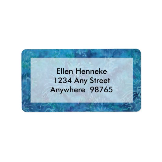 Ocean Floor Batik Etiket (Voorkant)