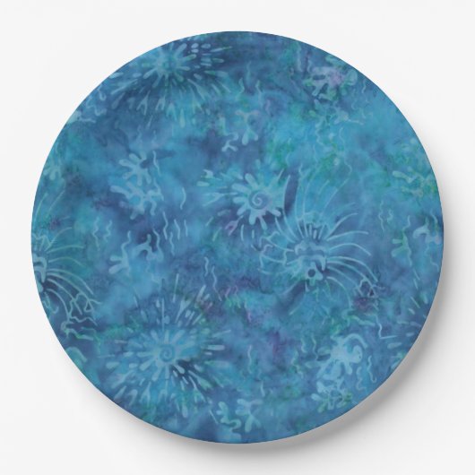 Ocean Floor Batik Papieren Bordje (Voorkant)