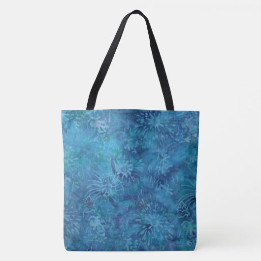 Ocean Floor Batik Tote Bag (Voorkant)