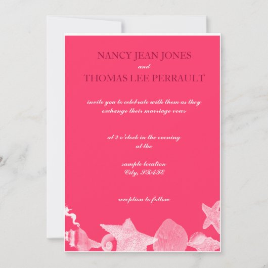 Ocean Floor Invitation Kaart (Voorkant)