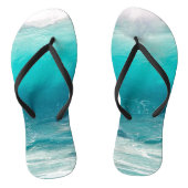 Ocean Flops Custom Surfing Wave Sjabloon Teenslippers (Voetbed)