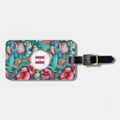 Ocean Floral Bagagelabel (Voorkant horizontaal)