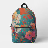 Ocean Floral Bedrukte Rugzak (Voorkant)