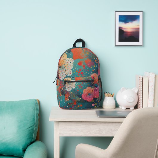 Ocean Floral Bedrukte Rugzak (Insitu)