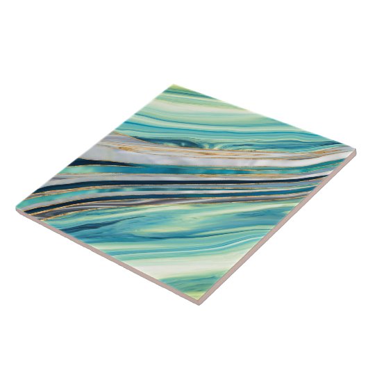 Ocean Flow abstract Tegeltje (Zijkant)