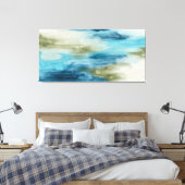 Ocean Flow II Canvas Afdruk (Insitu (Slaapkamer))