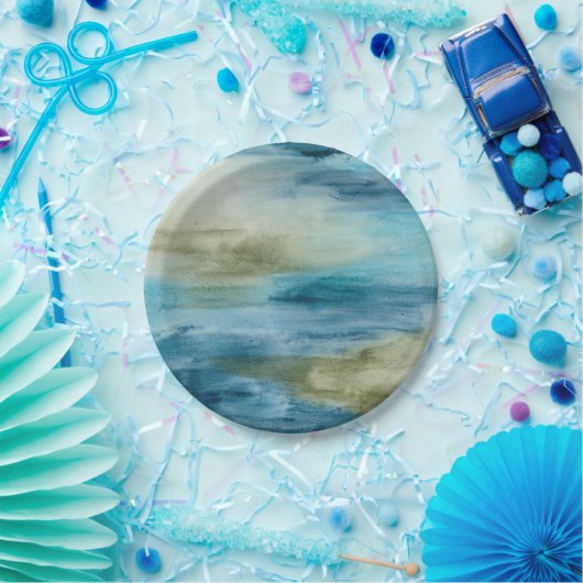 Ocean Flow II Papieren Bordje (Feest)