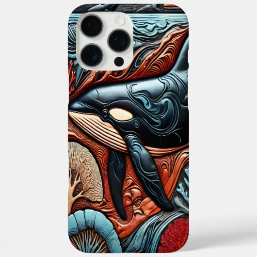 Ocean Flow: majestueuze walvissen glijden Case-Mate iPhone Case (Achterkant)