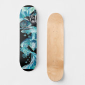 “Ocean Flow – Manta Ray Skateboard Deck” (Voorkant)
