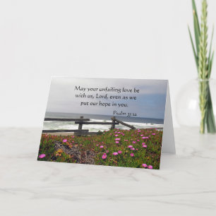 Ocean Flowers Unfail Love Blank Wenskaart Kaart