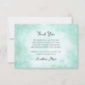 Ocean Foam Orthodox Christelijk Doopsel Bedankkaart (Voorkant)