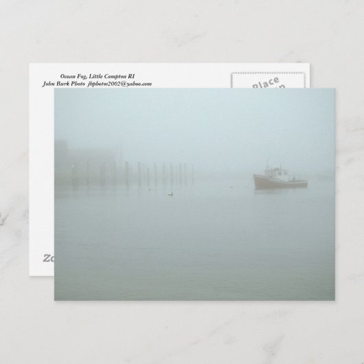 Ocean Fog Little Compton Rhode Island Briefkaart (Voorkant / Achterkant)